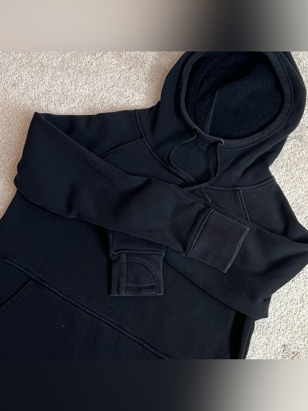Athleta Black Women's XS Pullover Cowl Neck Athletic Hoodie
